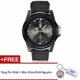 Đồng hồ nam dây dù army amy-01c + tặng pin nhật, móc khoá khôi nguyên