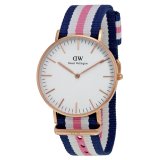 Đồng hồ nữ dây vải Daniel Wellington 0506DW (Xanh-Trắng-Hồng)