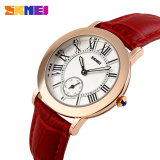 Đồng hồ nữ dây da Skmei 1083 (Dây đỏ)