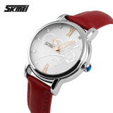 Đồng hồ nữ dây da Skmei 9095L (Dây đỏ)