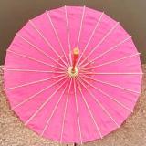 Dù cán gỗ Nhật Bản (màu hồng cánh sen)