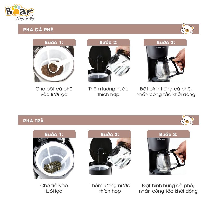 Máy Pha Cà Phê Bear CF- B06V2 (KFJ-403)