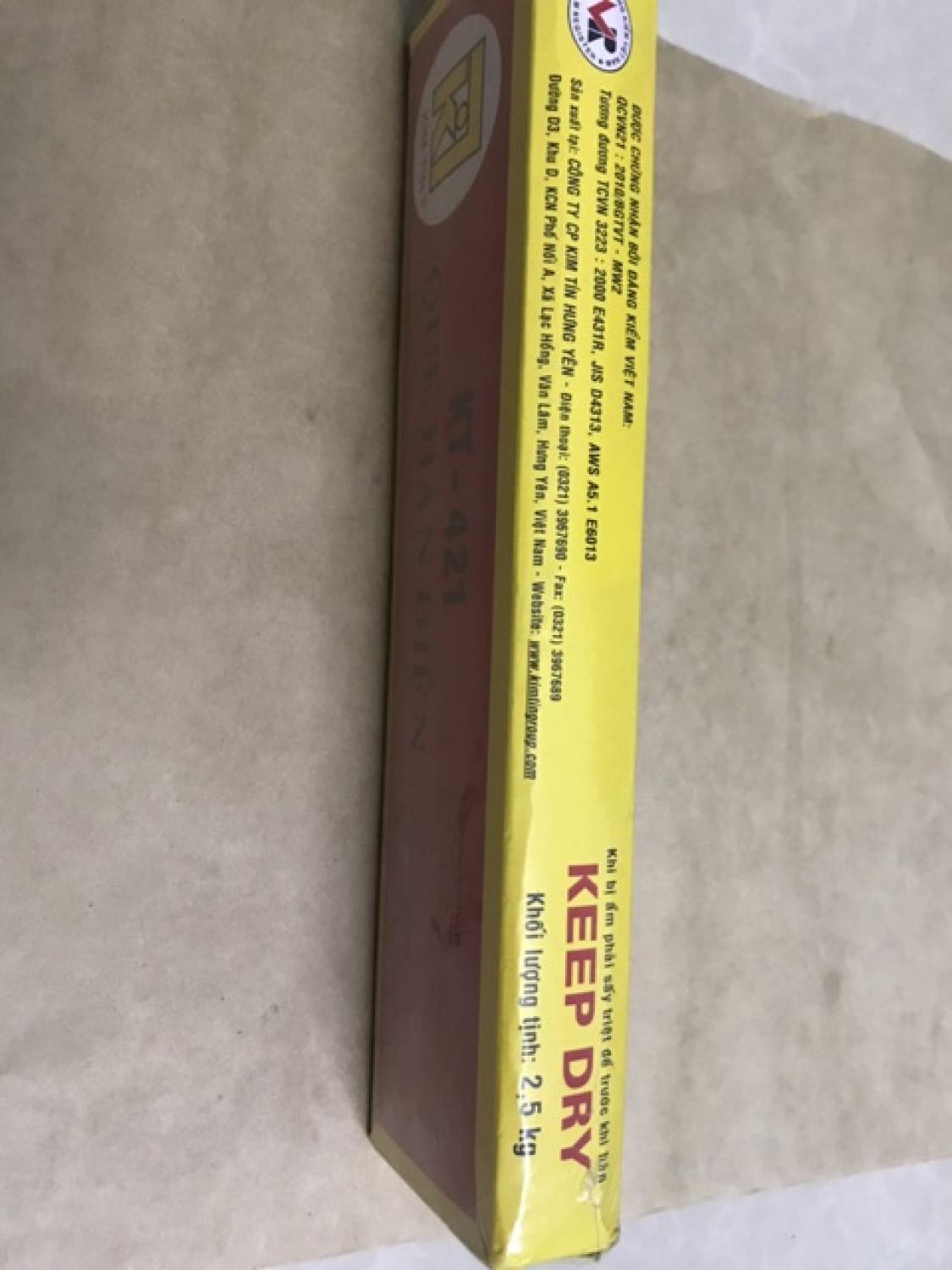Que Hàn Sắt Kim Tín 2.5 ly ( Giá 1 Hộp 2,5kg)