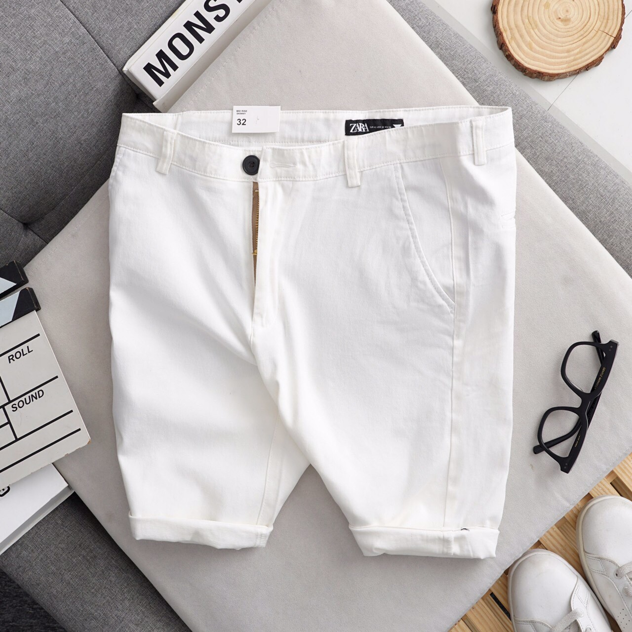 Quần short kaki nam vải co giãn bền màu phong cách trẻ trung