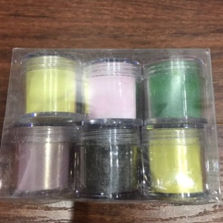 Set bột mầu đắp móng, nặn hoa - 12 mầu, 12 hũ