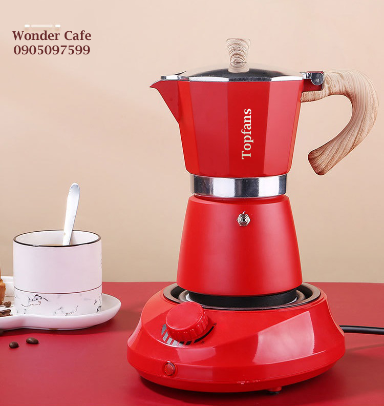 Moka pot coffee maker and stove set