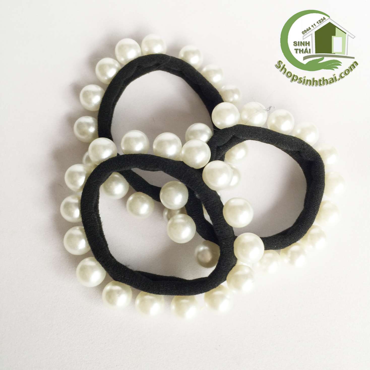 Dây thun cột tóc đính ngọc trai