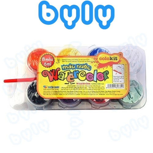 Vỉ 8 màu nước Poster Thiên Long Colokit Waco-C06 - kèm 1 cọ vẽ sản phẩm chất lượng cao và được kiểm tra kỹ trước khi giao hàng