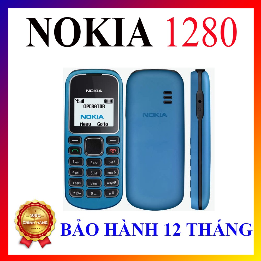 ĐIỆN THOẠI NOKIA 1280 KÈM PIN VÀ SẠC (XANH DƯƠNG)
