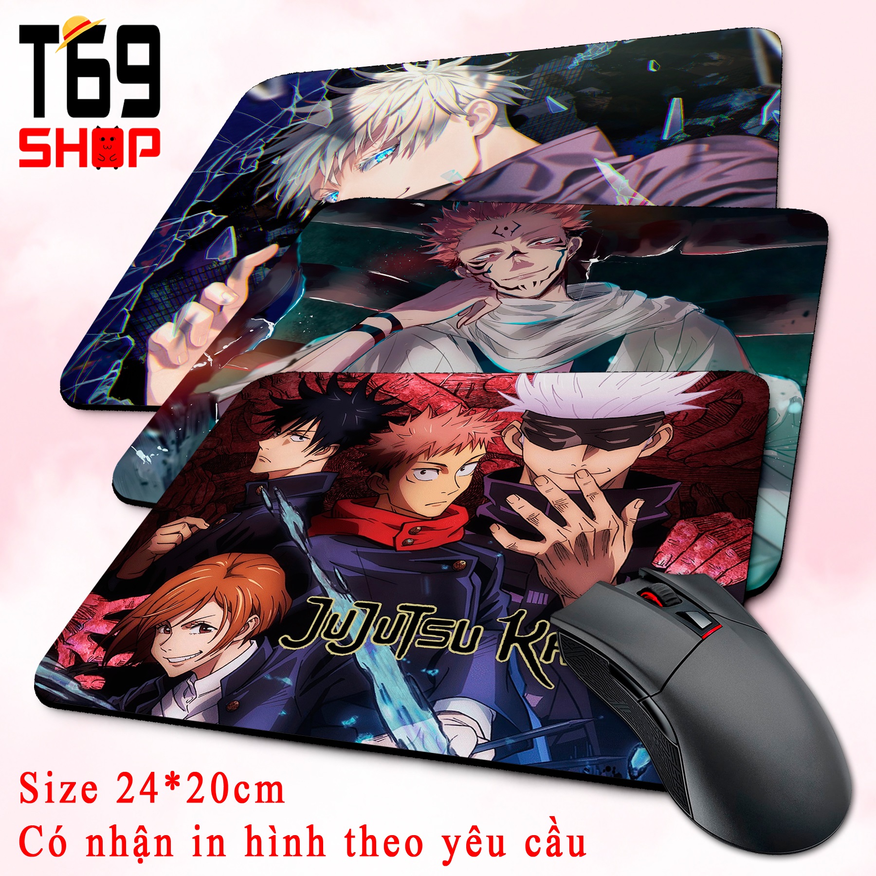 [HCM]Lót chuột anime Jujutsu Kaisen - size 24x20cm [T69 Shop]
