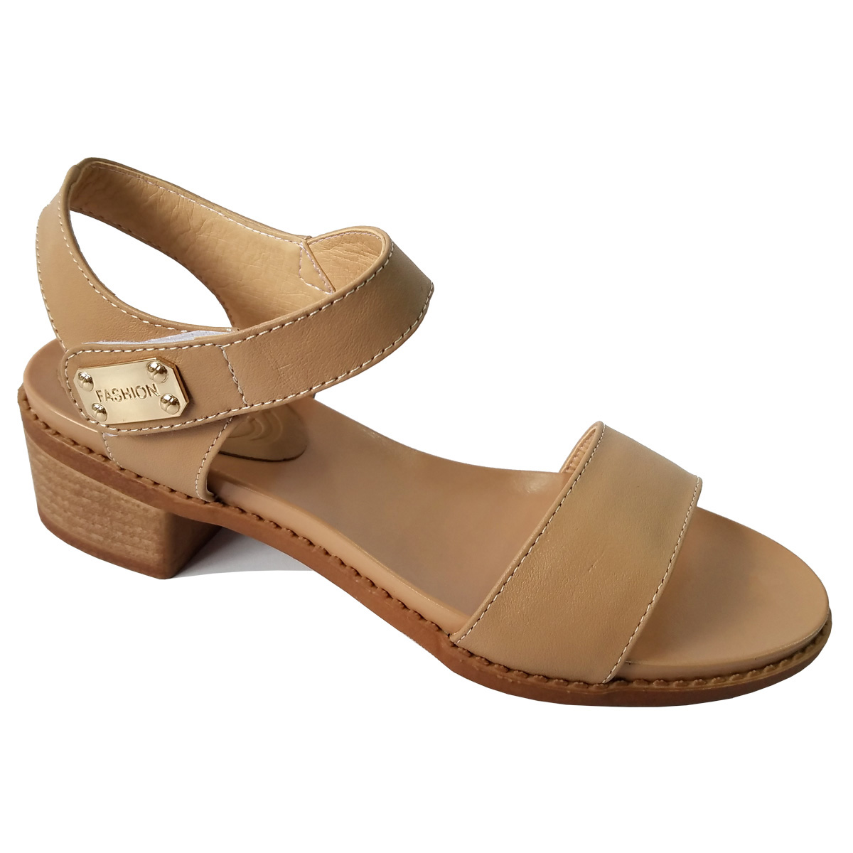 Giày Sandal Cao Gót Nữ BIGBEN Da Bò Cao 4 Phân CG137
