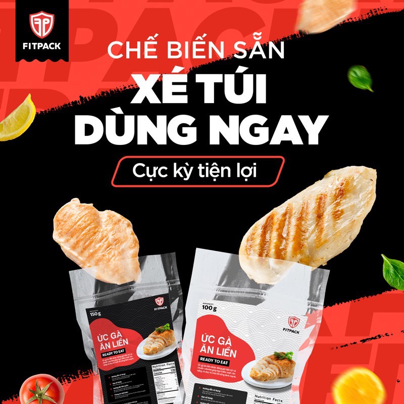 COMBO 06 GÓI ỨC GÀ ĂN LIỀN 100g (mix vị)