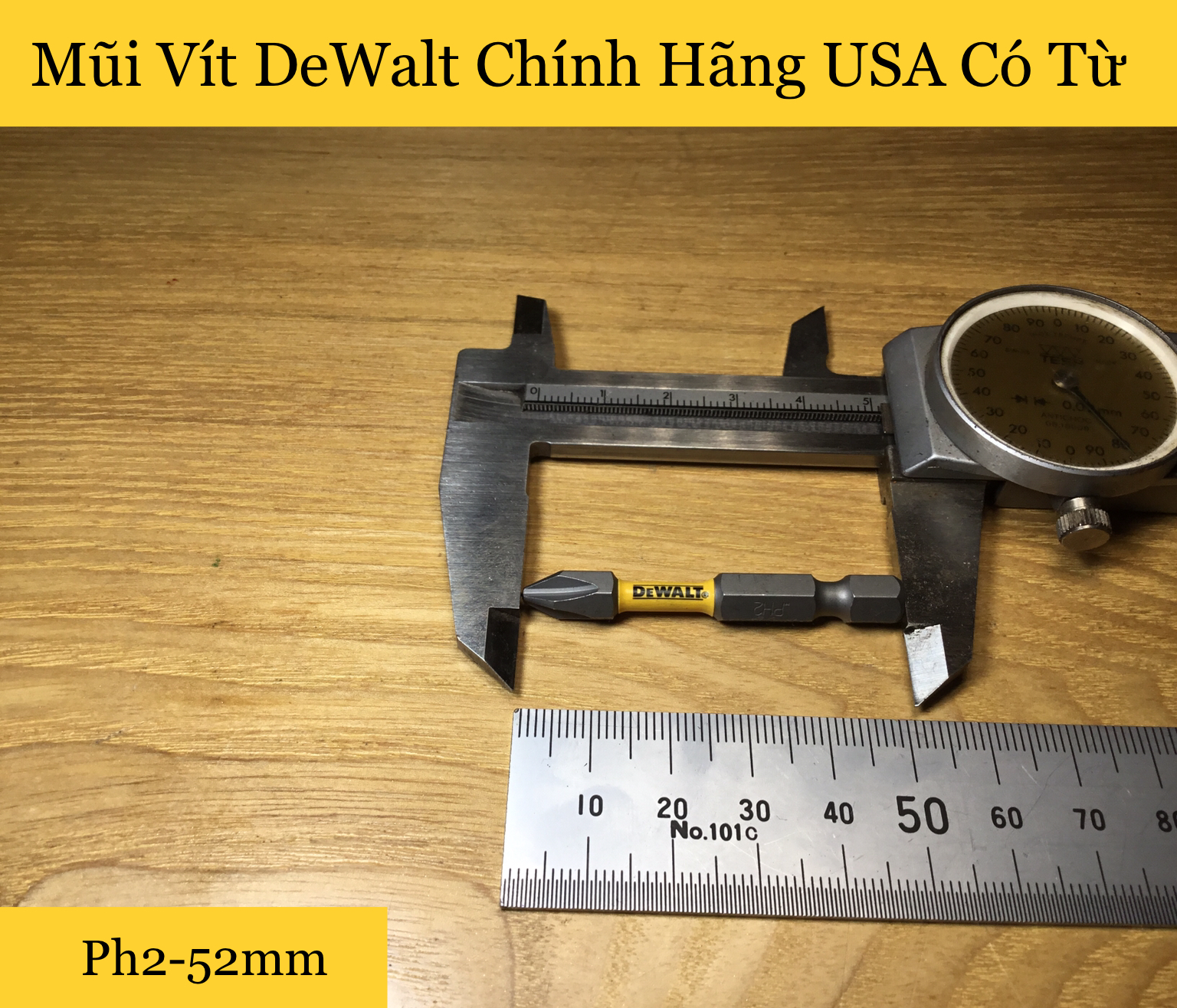 [HCM]Mũi Vít DeWalt Nhập Ph2-52mm. Có Từ