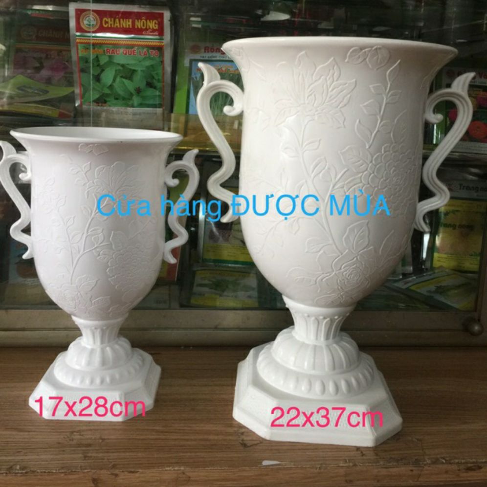 chậu ly hoa hồng 17x28cm.