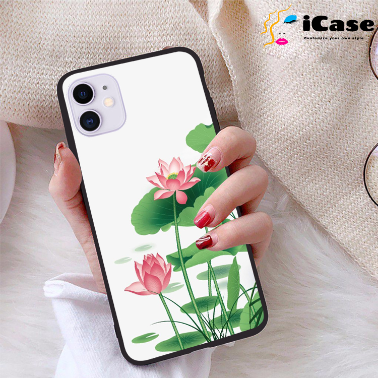 Ốp lưng iphone 11 viền dẻo tpu bst sen