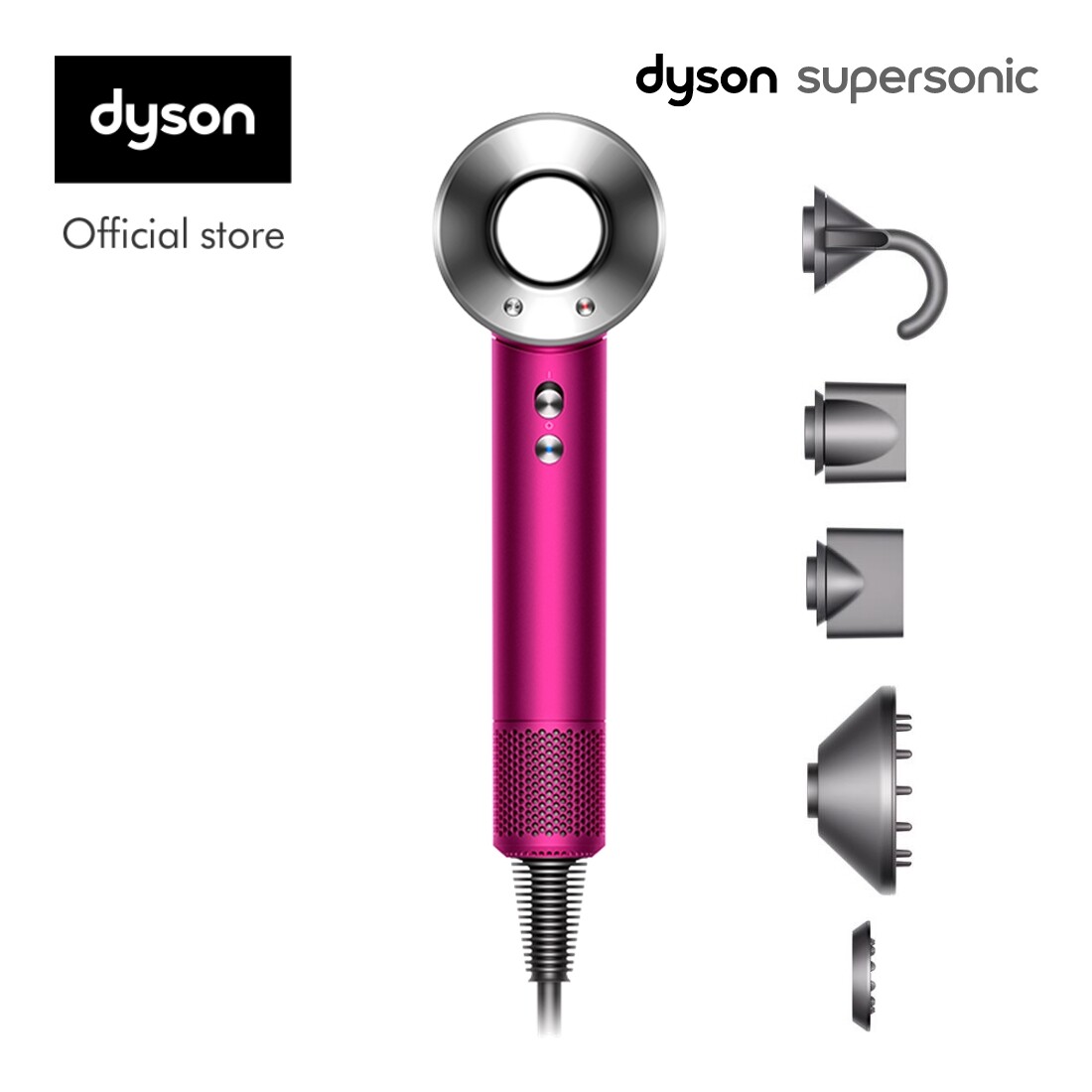 Voucher 500K + Voucher Tích Lũy 300K] Dyson Supersonic ™ Hair Dryer HD08  (Iron/Fuchsia) - Máy sấy tóc | Lazada.vn