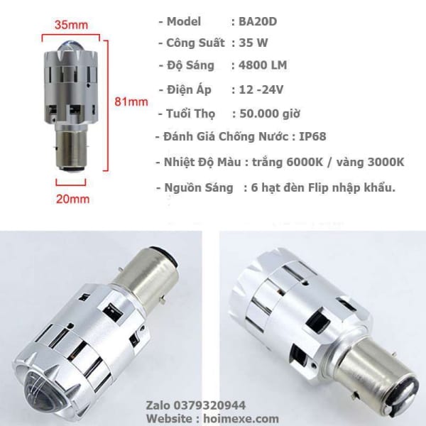 Bóng led đèn pha suzuki Gz 150a cao cấp