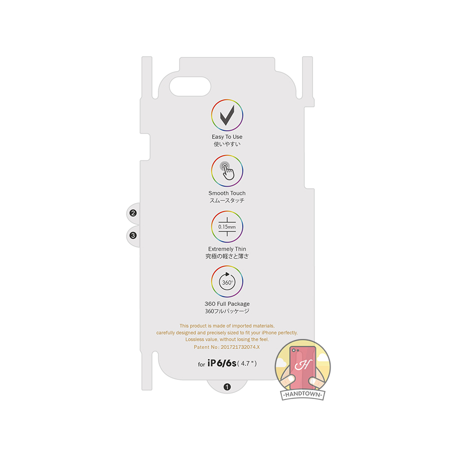 Miếng dán PPF mặt sau cho iPhone 6, iphone 6s, Dán mặt lưng iphone