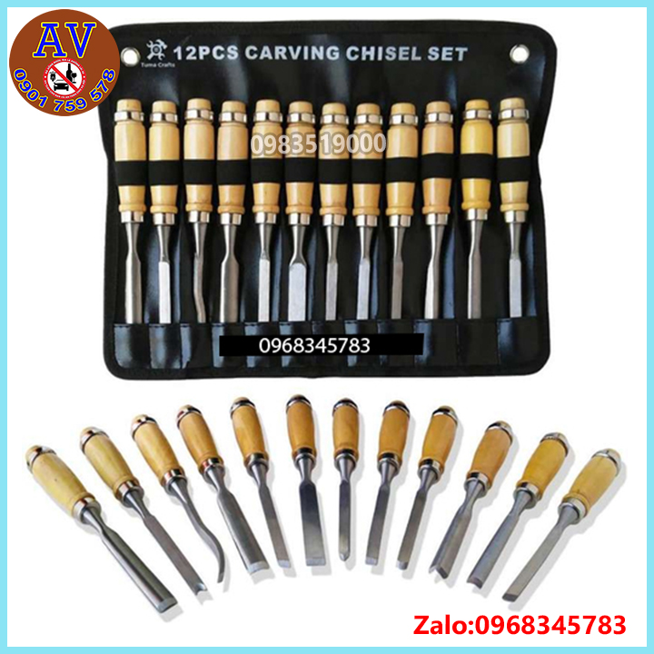 Bộ đục gỗ 12 món