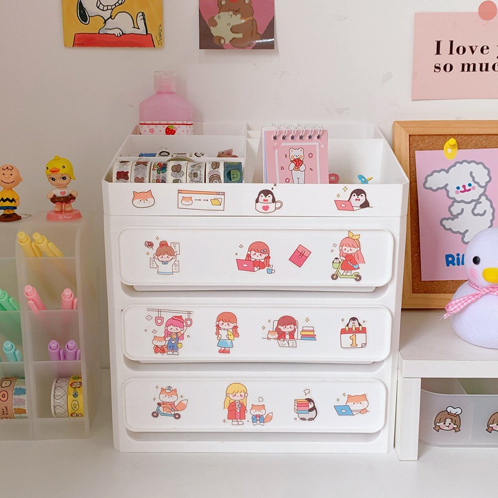 Set 40 sticker em bé xinh xỉu up xỉu down - MiuSua