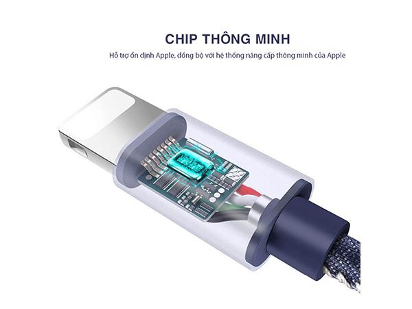 Cáp Sạc Lightning Bagi Bọc Da Tiêu Chuẩn MFI