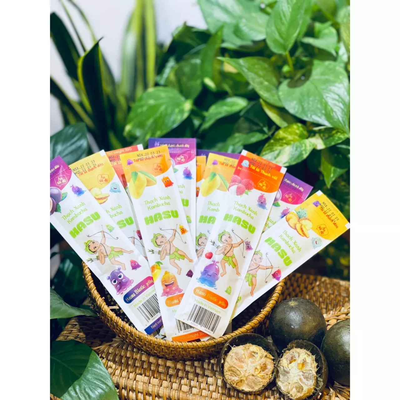 500g Thạch xanh Kombucha Hasu siêu ngon đặc biệt
