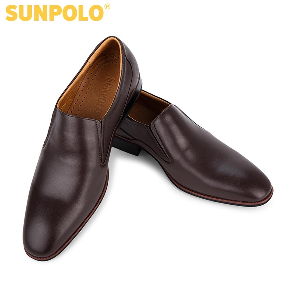 Giày Tây Nam Da Bò SUNPOLO SUMU6673 (Đen, Nâu)