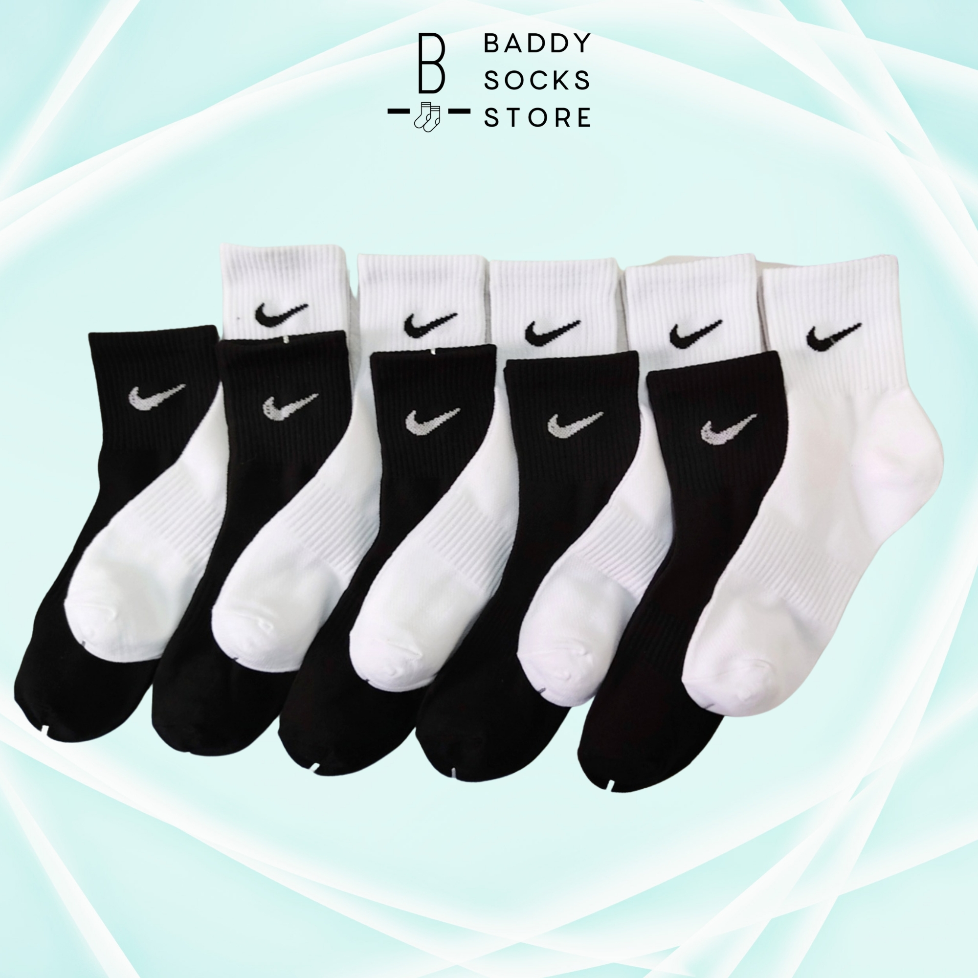 Combo 10 đôi tất cổ cao thể thao Nike 18cm