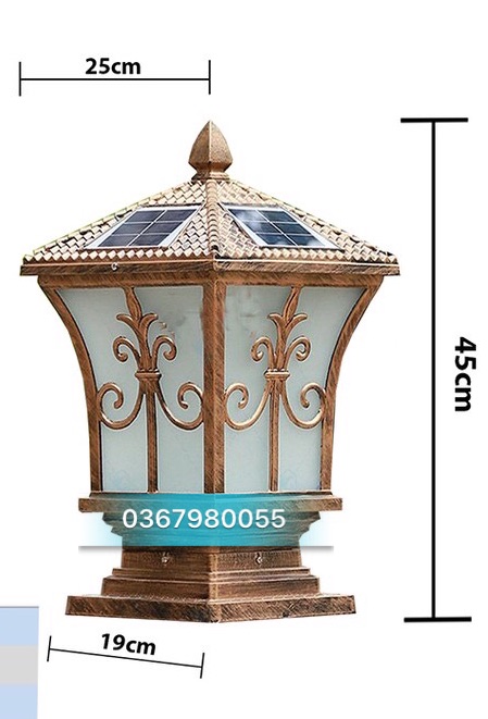 Đèn Năng Lượng Mặt Trời Trụ Cổng Cao Cấp