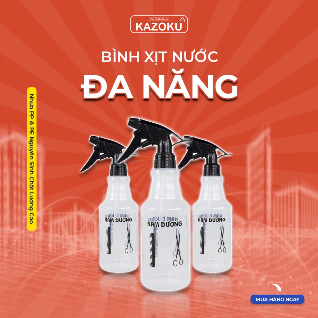 Bình Xịt Nước Đa Năng Nhựa KAZOKU - 500ML