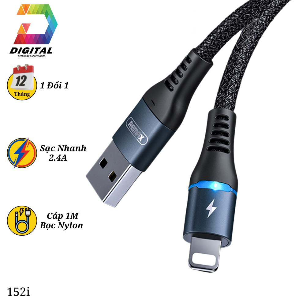 Cáp Sạc Nhanh Remax RC-152 Chính Hãng ( Lightning – Micro USB – Type C )