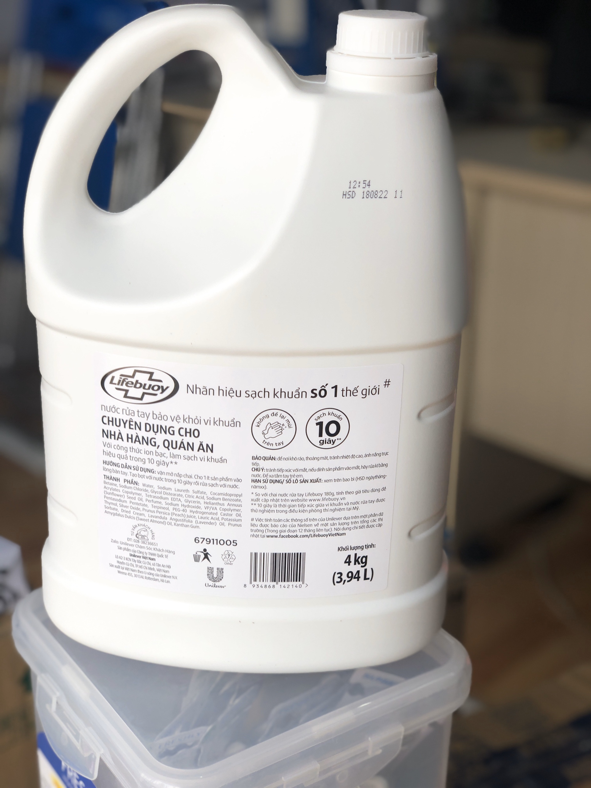Nước rửa tay Lifebuoy can 4kg