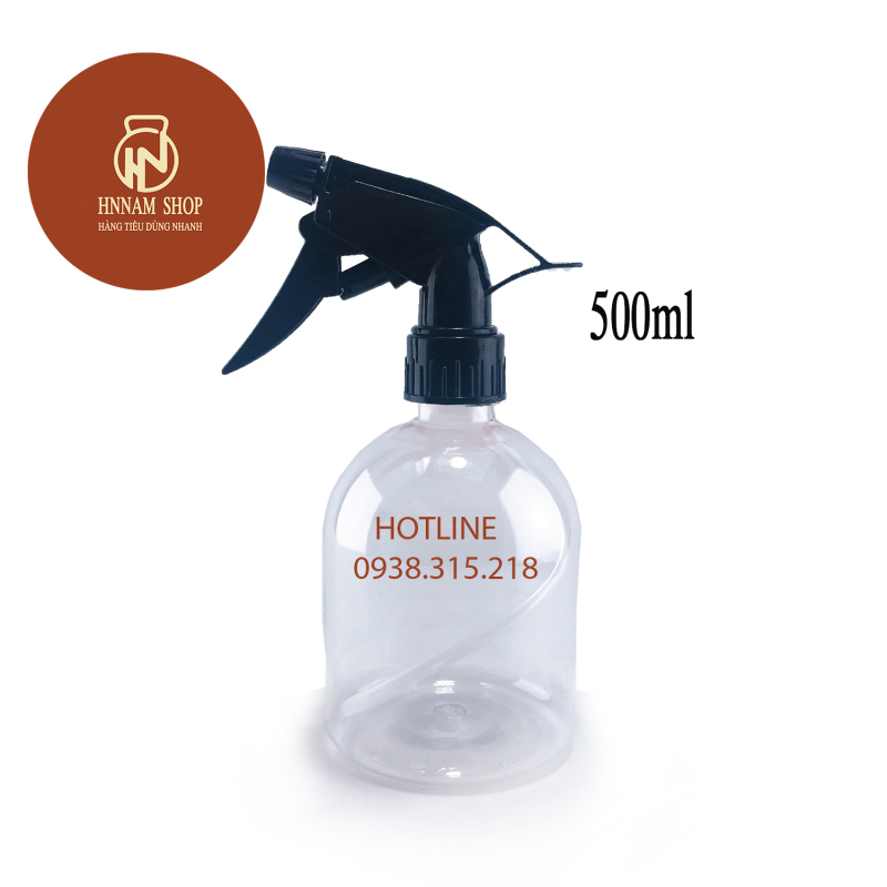 Bình Xịt 500ml Tròn 131.9 x 83 mm đường kính miệng bình 27.2 mm - 2 chế độ phun sương và phun đơn