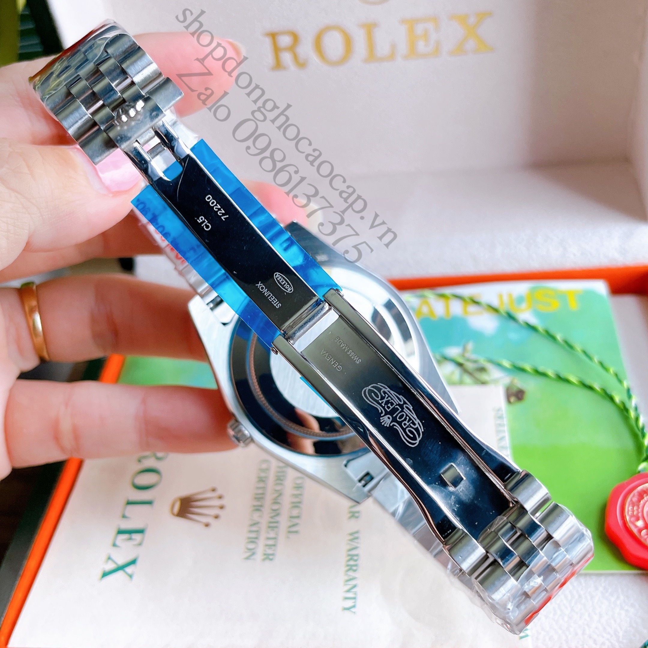 [HCM]Đồng Hồ Rolex Nam Automatic Dây Bạc Mặt Khía Đen 41mm