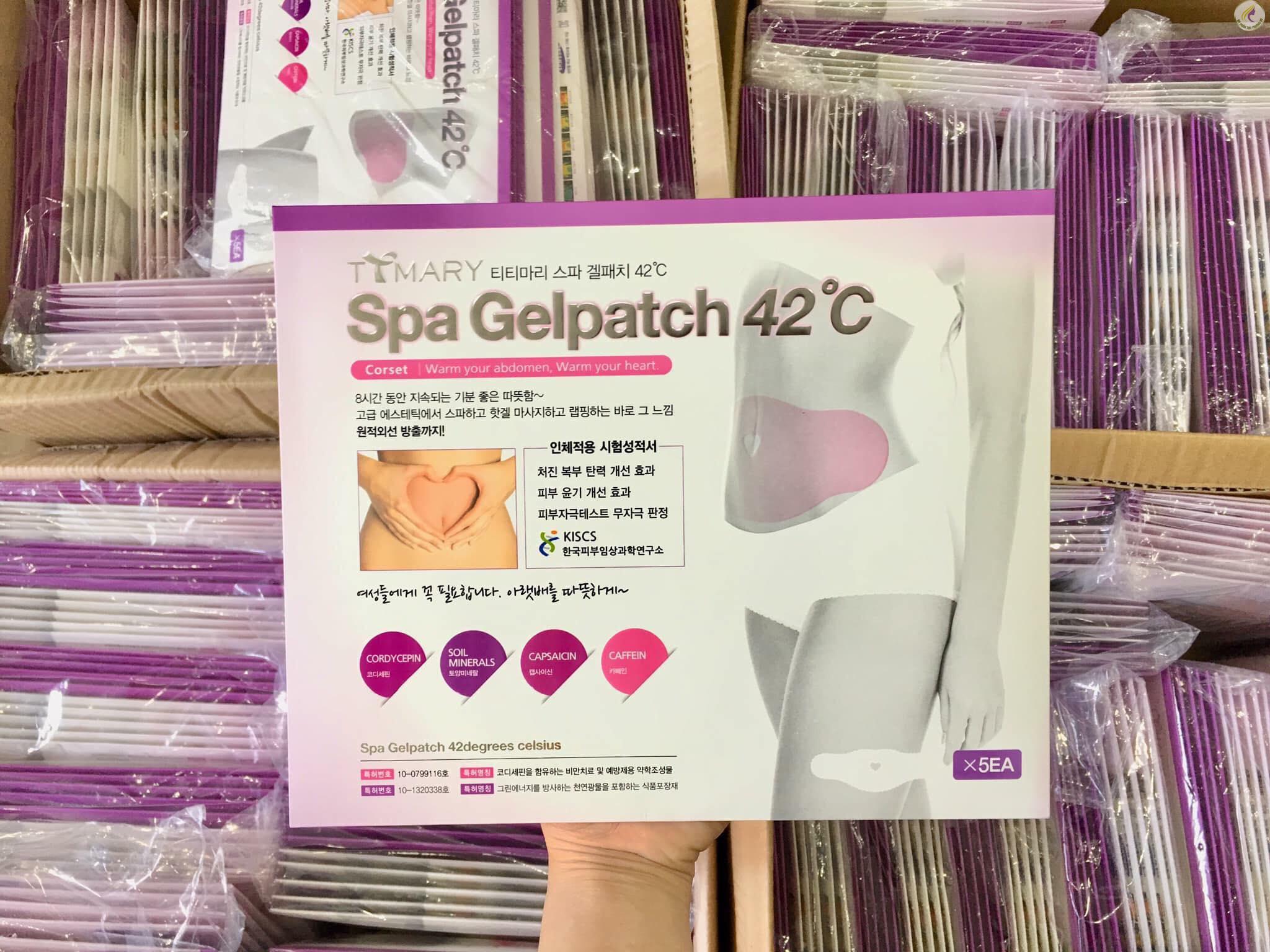 [HCM][Hộp 5 Miếng] Miếng Dán Tan Mỡ Bụng Spa Gel Patch 42°C Hàn Quốc
