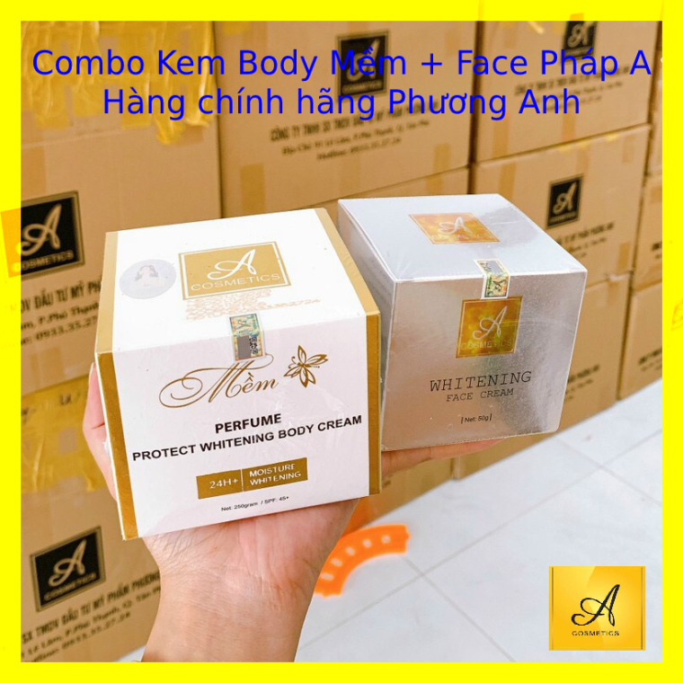 Combo Kem body Mềm nước hoa + Kem Face pháp A Phuơng Anh - Hàng Chính hãng