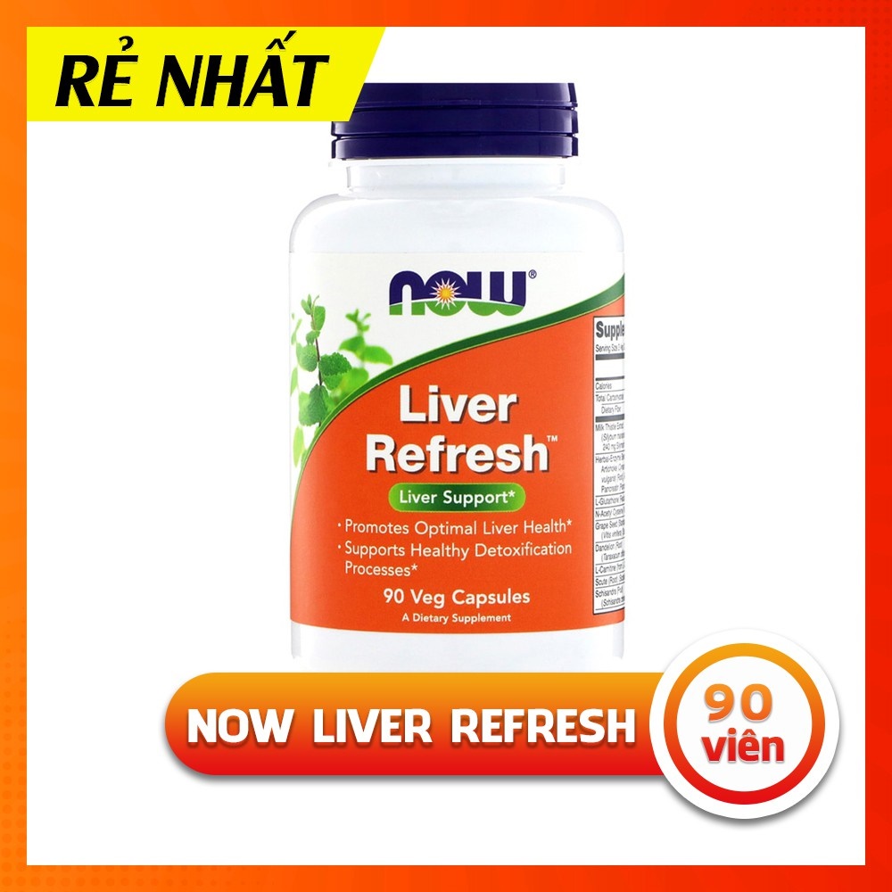 Hỗ trợ gan Now Liver Refresh 90viên 180viên