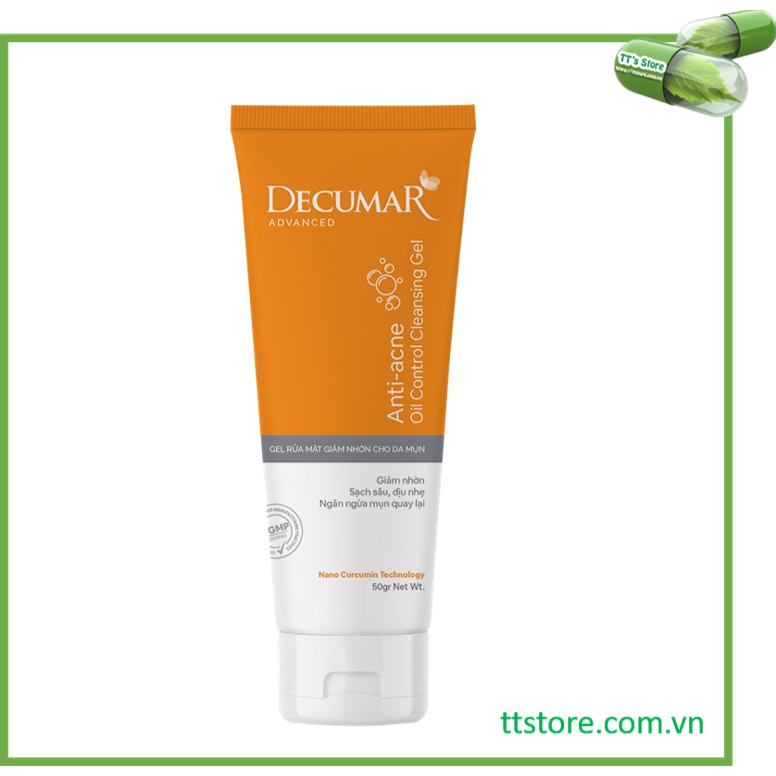 [HCM][New_Decumar Advanced] Gel rửa mặt giảm nhờn ngừa mụn [Sữa rửa mặt decuma clean cleanser]