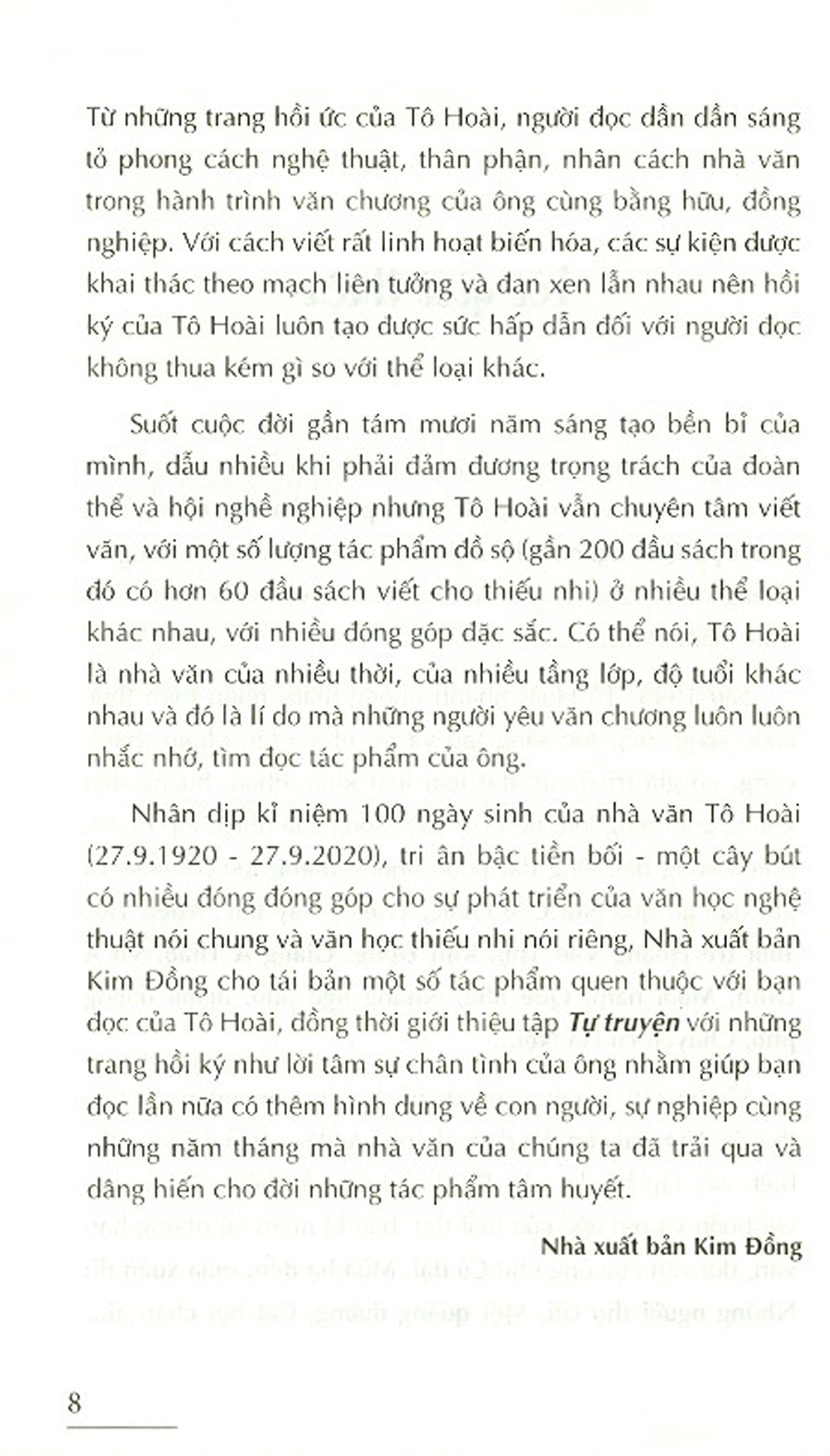 Tự Truyện - Tô Hoài