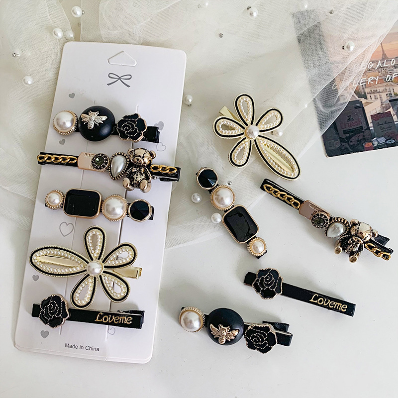 Set 5 kẹp tóc cao cấp, phụ kiện thời trang tóc