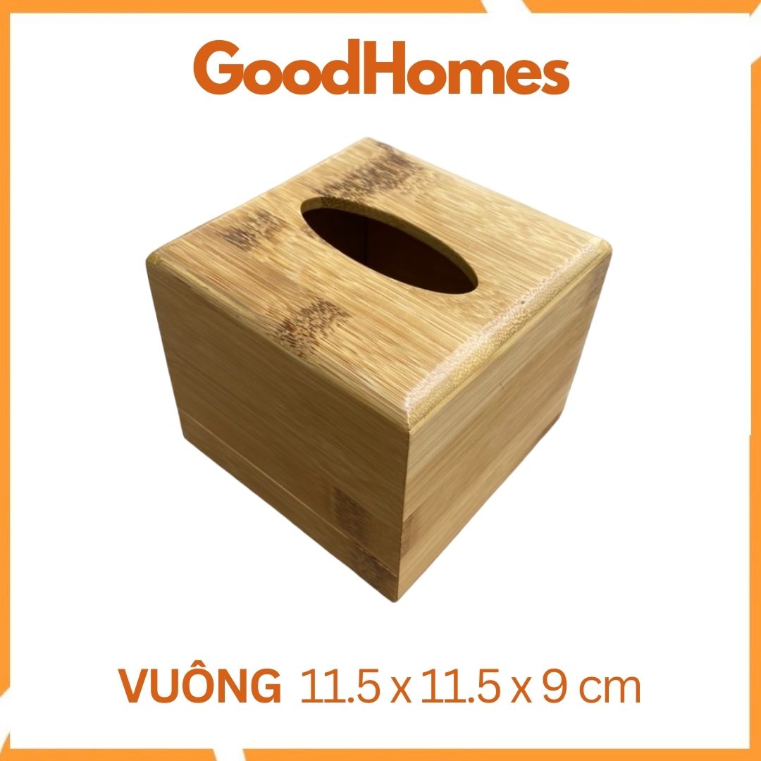 Hộp đựng giấy ăn gỗ tre cao cấp _ TISBOX