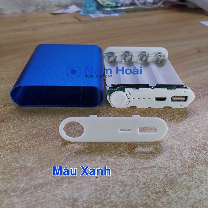 Mạch sạc 4 cell pin 5v2a + box 4 cell vỏ nhôm