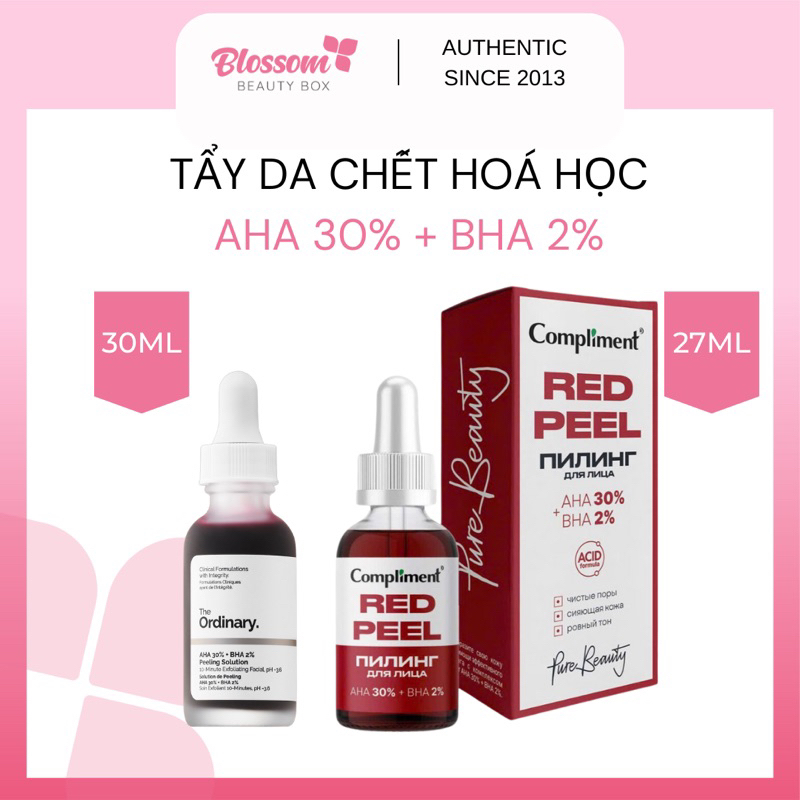 Tẩy da chết hoa học Peel da The Ordinary AHA 30% + BHA 2% Peeling Solution
