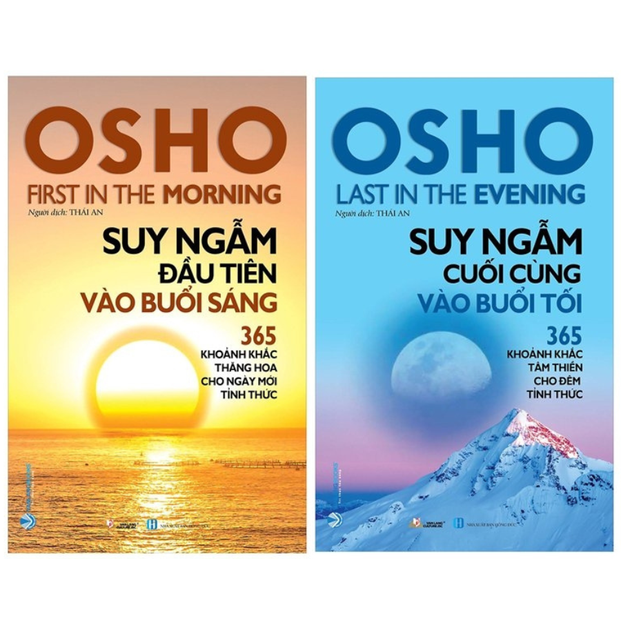 Sách - osho: suy ngẫm đầu tiên vào buổi sáng + suy ngẫm cuối cùng vào buổi tối -vanlangbooks