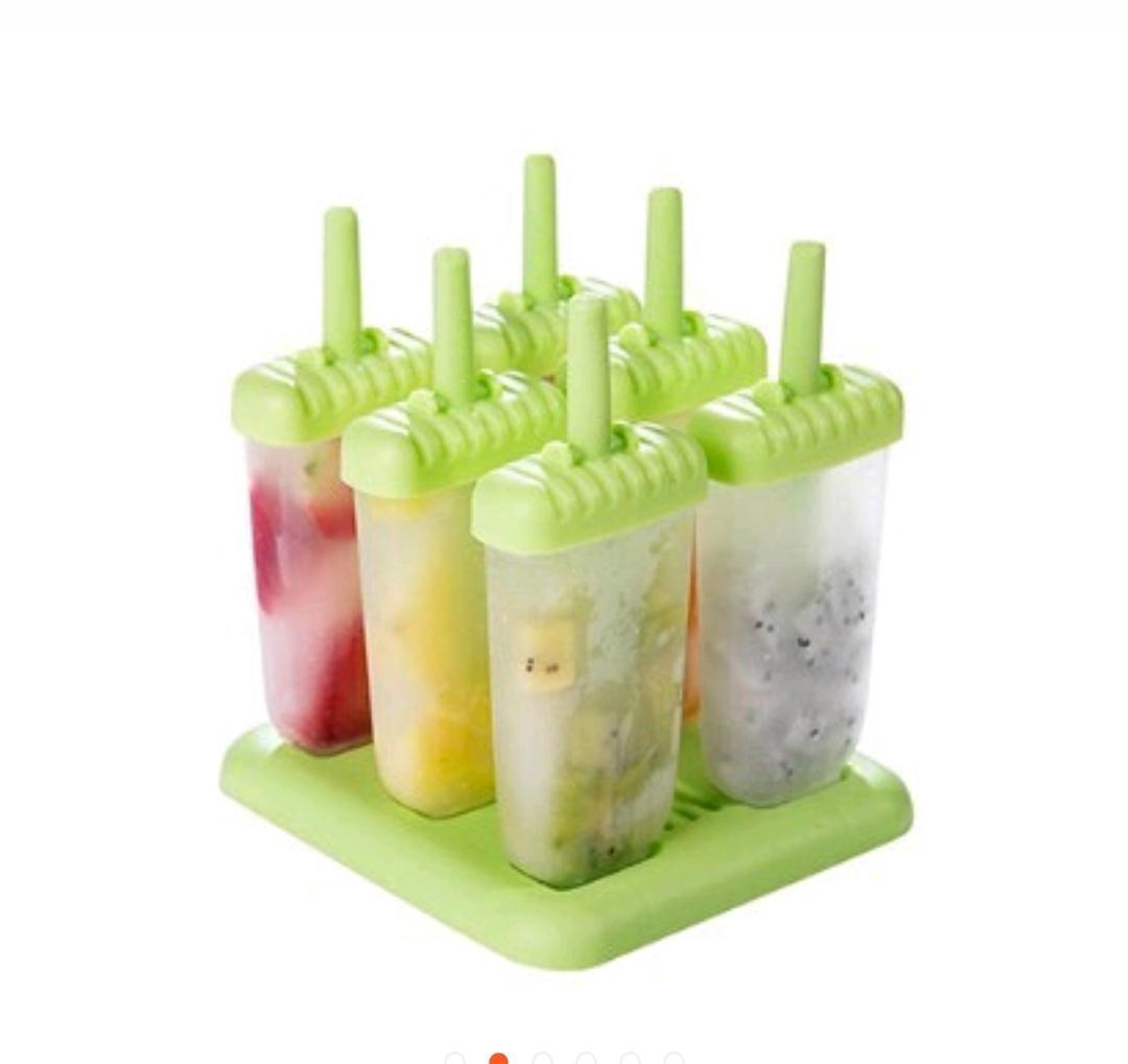 Bộ khuôn làm kem 6 que bằng nhựa