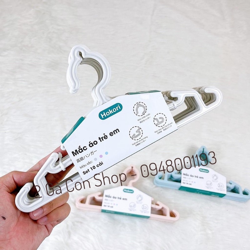 [Hoàn Tiền 10%]Móc nhựa Hokori phơi đồ cho bé