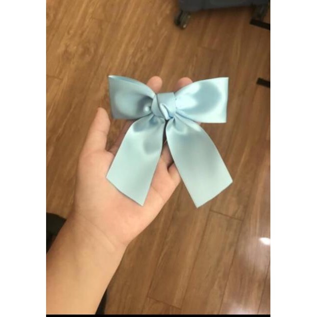 Kẹp / Buộc Tóc Nơ Lụa Satin Cao Cấp Đơn Giản- Nơ Buộc Tóc Cài Tóc Tiểu Thư- Phụ Kiện Tóc Nữ