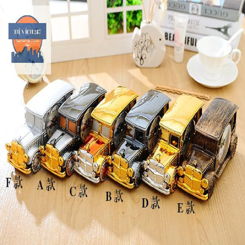 (Giá Sỉ Rẻ) Đồng hồ báo thức để bàn hình ô tô độc đáo