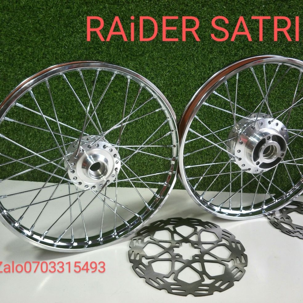 [HCM] CẶP BÁNH CĂM RAIDER SATRIA MẠ CROM NIỀNG UNION 1.2 1.4 KÈM 2 ĐĨA GẮN NHƯ ZIN ( TƯ VẤN NHANH SĐT TRÊN HÌNH)