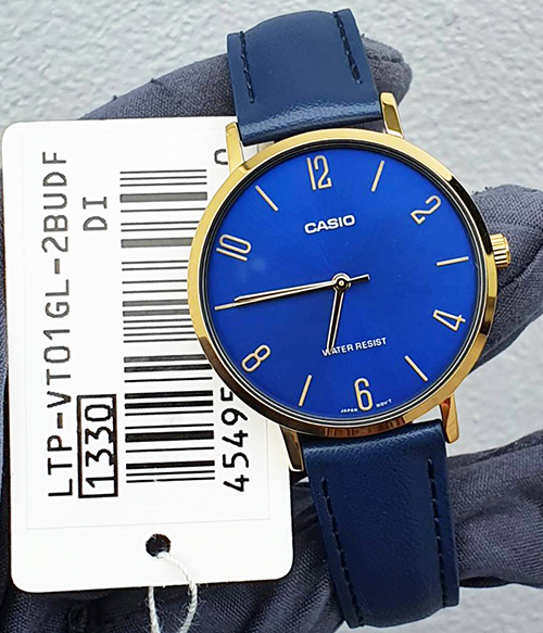 Đồng hồ nữ dây da Casio Anh Khuê LTP-VT01GL-2BUDF